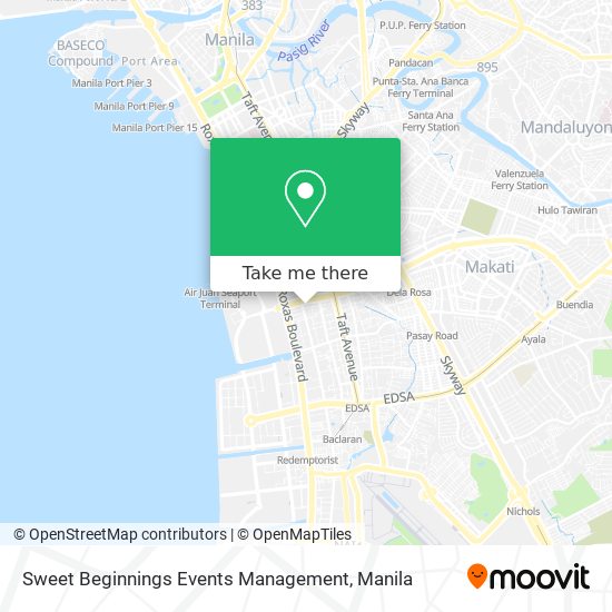 Sweet Beginnings Events Management map