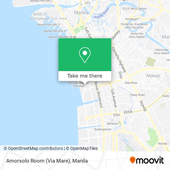 Amorsolo Room (Via Mare) map
