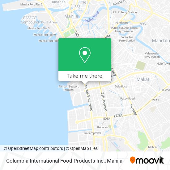 Columbia International Food Products Inc. map