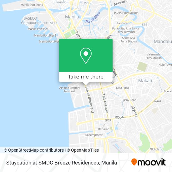 Staycation at SMDC Breeze Residences map