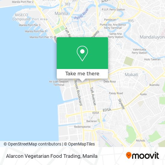 Alarcon Vegetarian Food Trading map