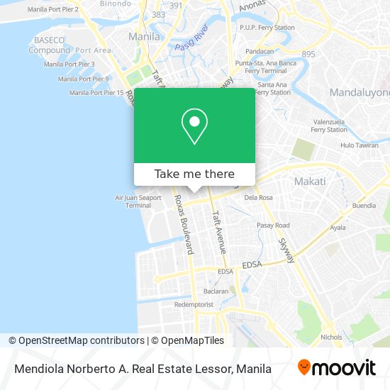 Mendiola Norberto A. Real Estate Lessor map