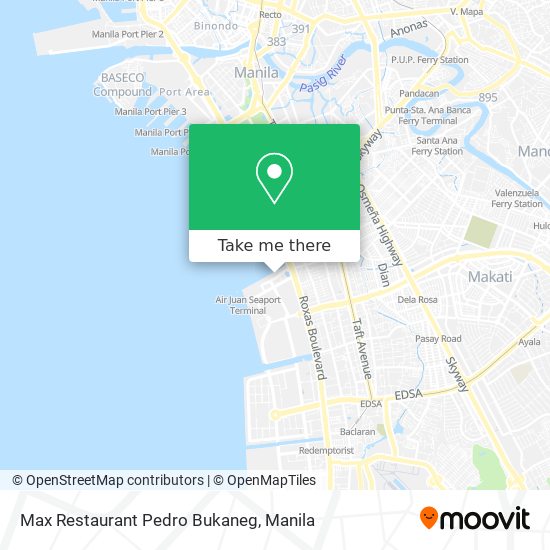 Max Restaurant Pedro Bukaneg map