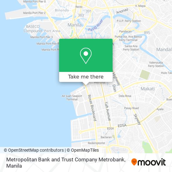 Metropolitan Bank and Trust Company Metrobank map