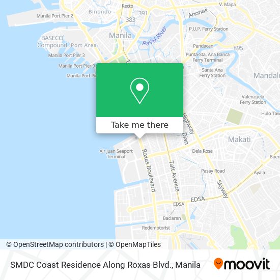 SMDC Coast Residence Along Roxas Blvd. map