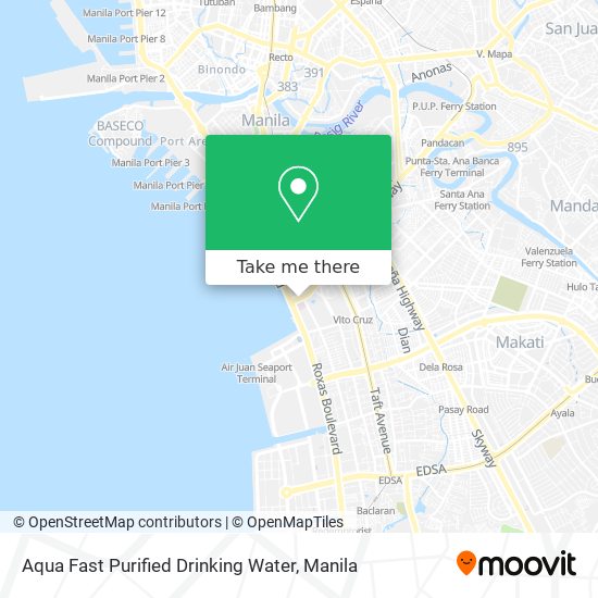Aqua Fast Purified Drinking Water map