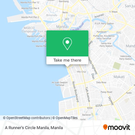 A Runner's Circle Manila map