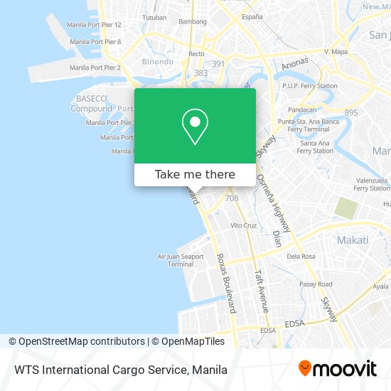 WTS International Cargo Service map