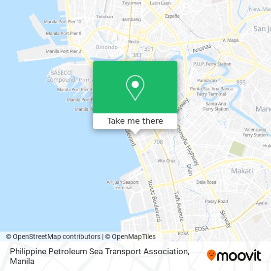 Philippine Petroleum Sea Transport Association map