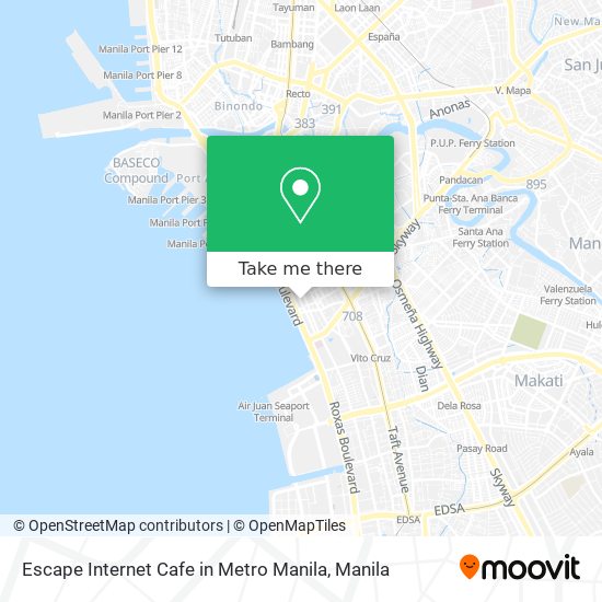 Escape Internet Cafe in Metro Manila map