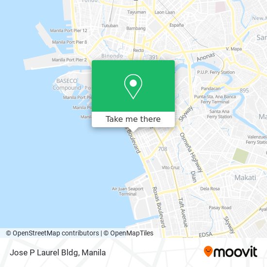 Jose P Laurel Bldg map