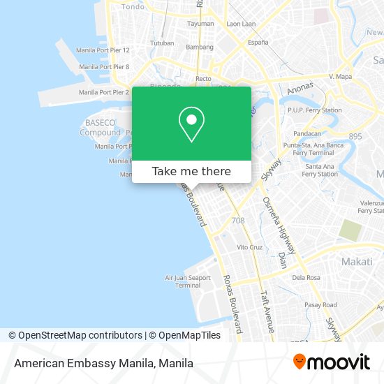 American Embassy Manila map