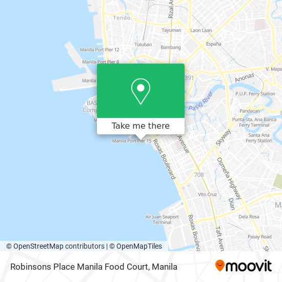 Robinsons Place Manila Food Court map