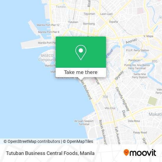 Tutuban Business Central Foods map