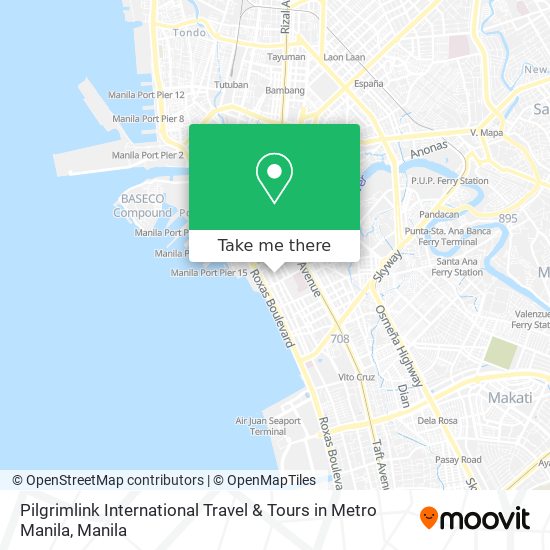 Pilgrimlink International Travel & Tours in Metro Manila map