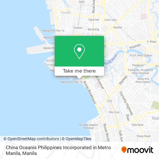 China Oceanis Philippines Incorporated in Metro Manila map