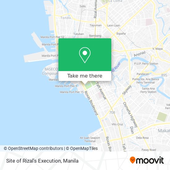Site of Rizal's Execution map