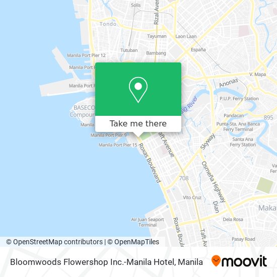 Bloomwoods Flowershop Inc.-Manila Hotel map