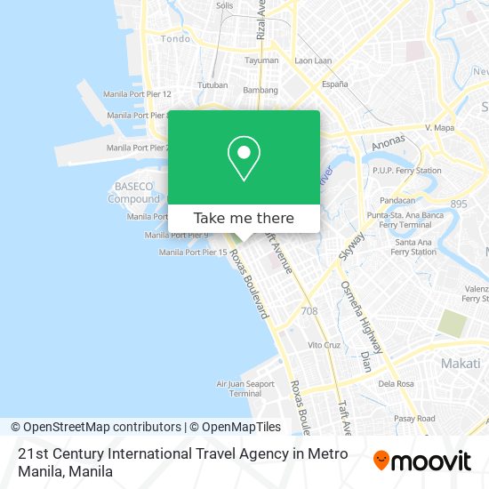 21st Century International Travel Agency in Metro Manila map