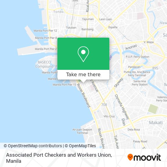 Associated Port Checkers and Workers Union map