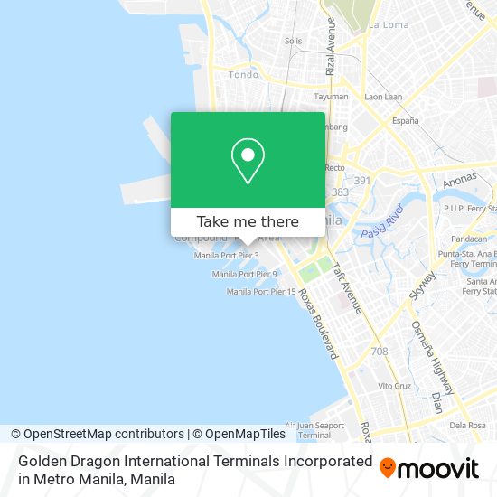 Golden Dragon International Terminals Incorporated in Metro Manila map