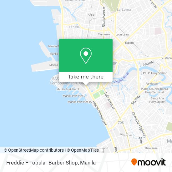 Freddie F Topular Barber Shop map