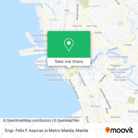 Engr. Felix F. Aspiras in Metro Manila map
