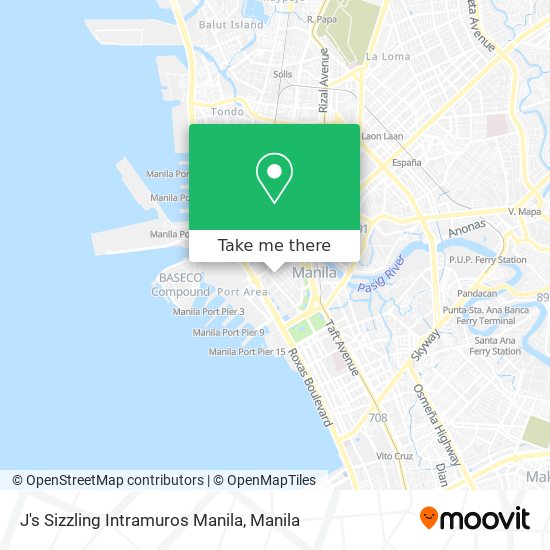 J's Sizzling Intramuros Manila map