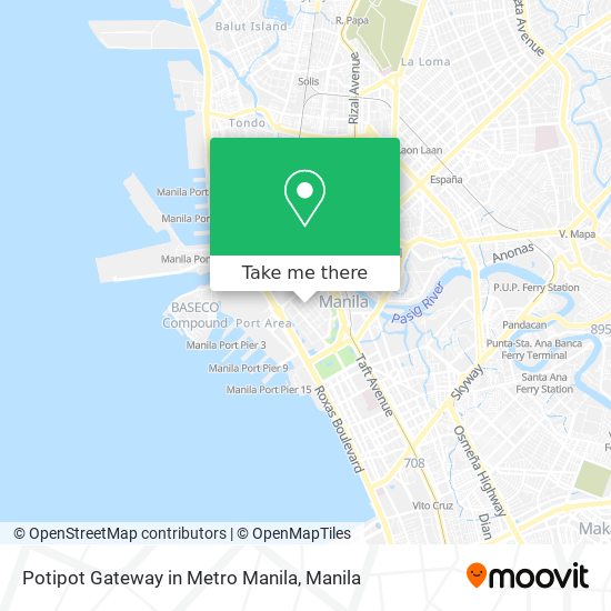 Potipot Gateway in Metro Manila map