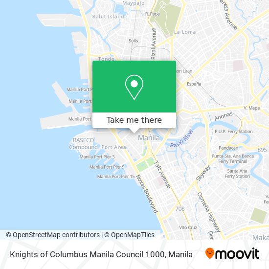 Knights of Columbus Manila Council 1000 map
