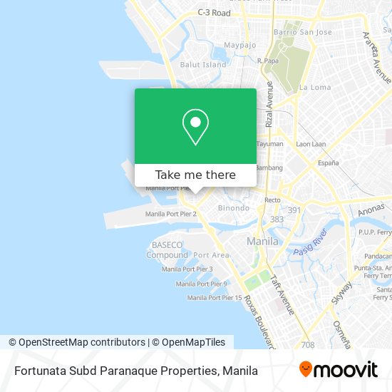 Fortunata Subd Paranaque Properties map