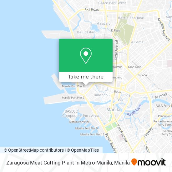 Zaragosa Meat Cutting Plant in Metro Manila map