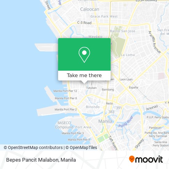 Bepes Pancit Malabon map