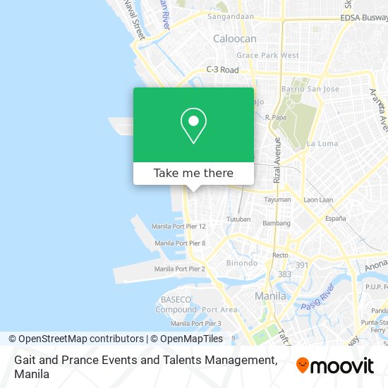 Gait and Prance Events and Talents Management map