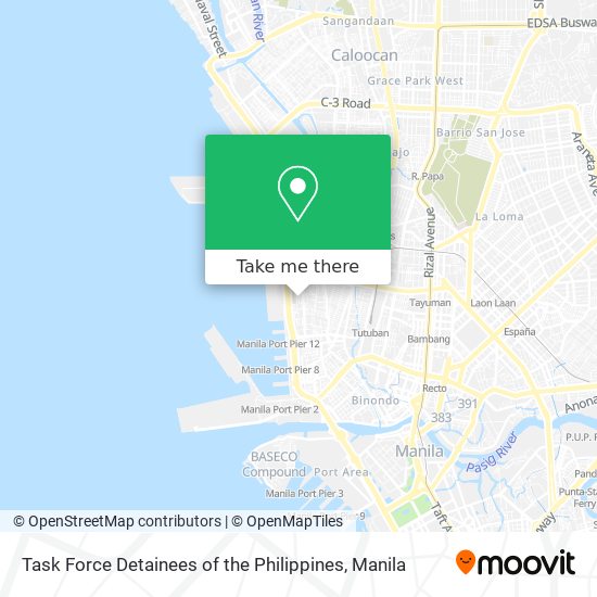 Task Force Detainees of the Philippines map