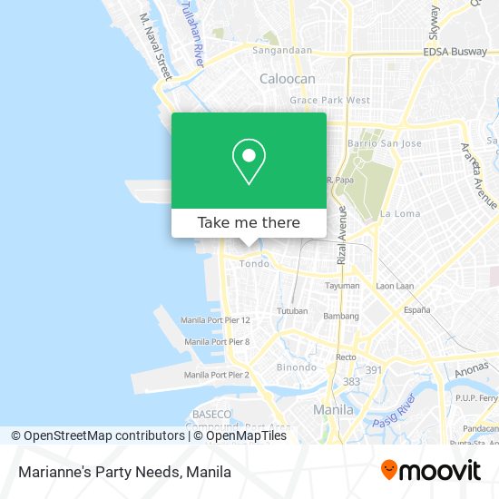 Marianne's Party Needs map