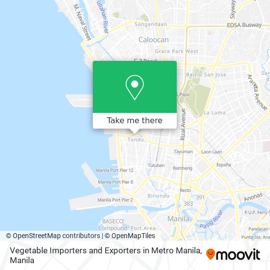 Vegetable Importers and Exporters in Metro Manila map