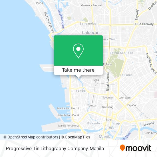 Progressive Tin Lithography Company map