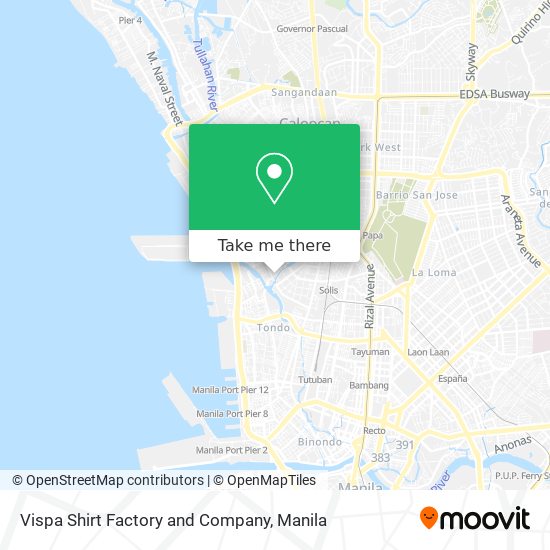 Vispa Shirt Factory and Company map