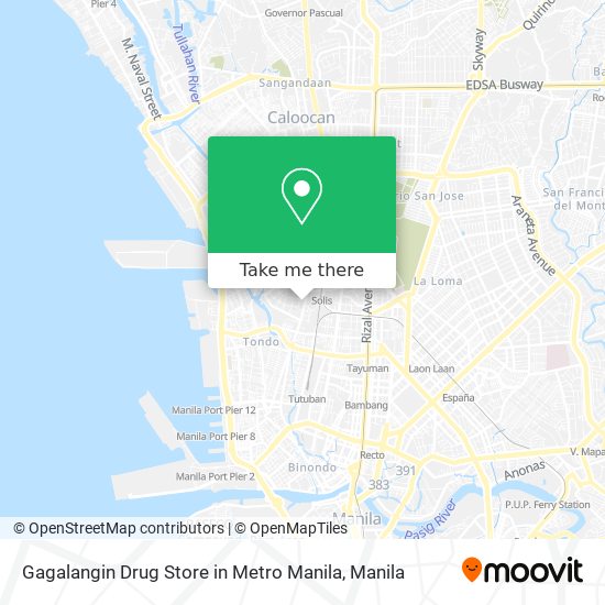 Gagalangin Drug Store in Metro Manila map