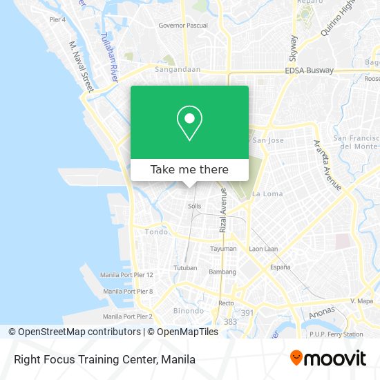 Right Focus Training Center map