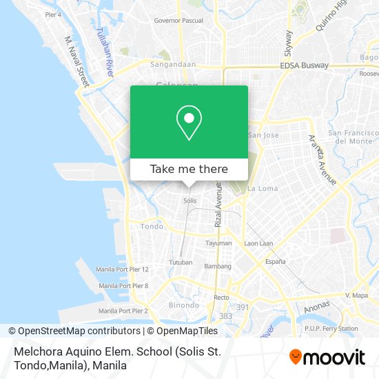 Melchora Aquino Elem. School (Solis St. Tondo,Manila) map