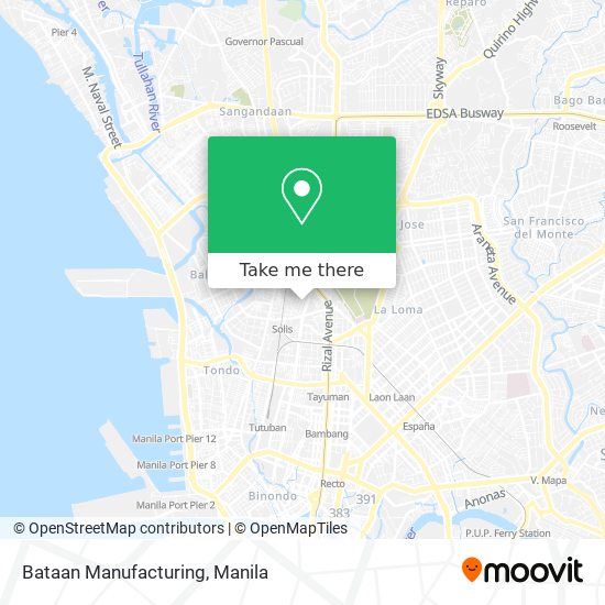 Bataan Manufacturing map