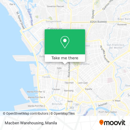 Macben Warehousing map