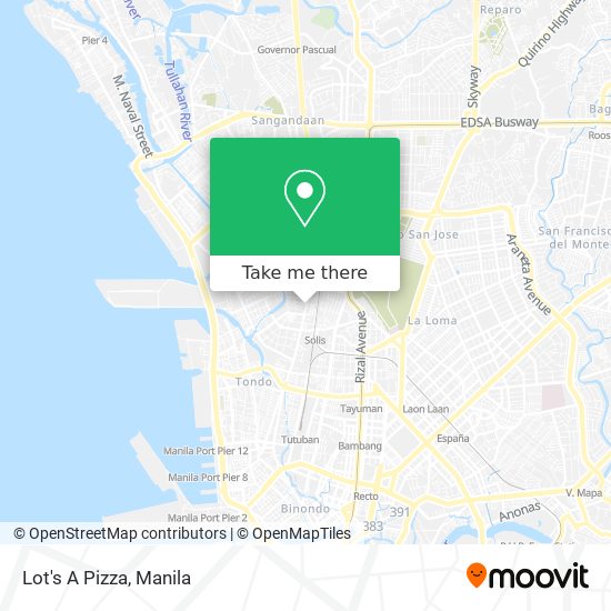 Lot's A Pizza map