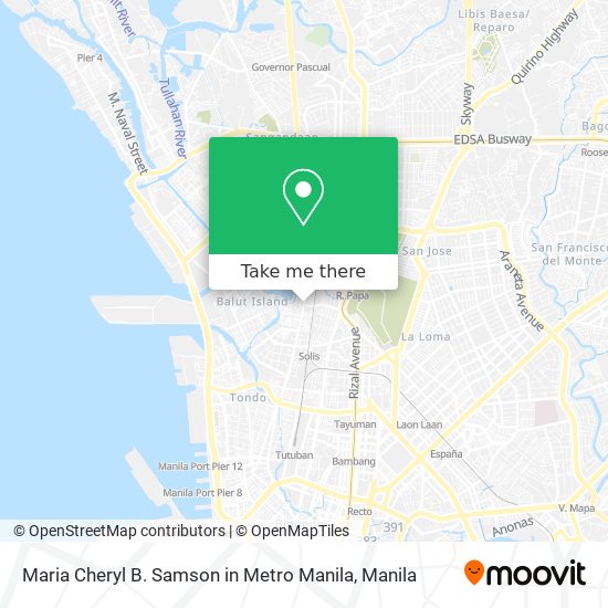 Maria Cheryl B. Samson in Metro Manila map