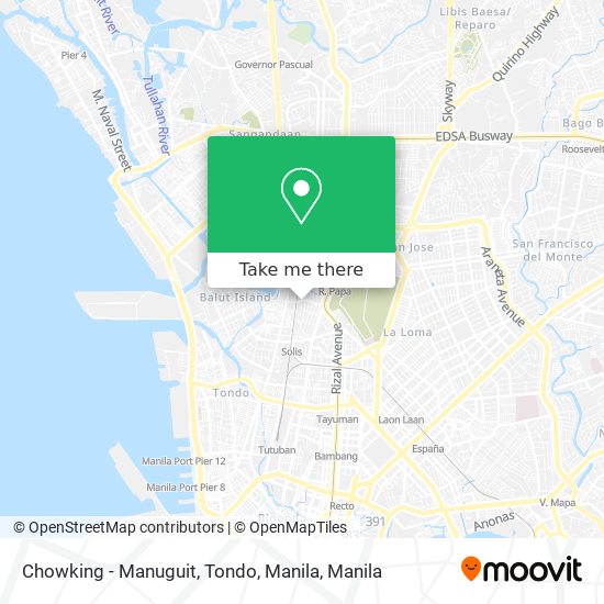 Chowking - Manuguit, Tondo, Manila map
