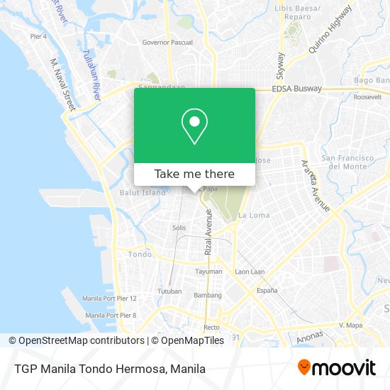 TGP Manila Tondo Hermosa map