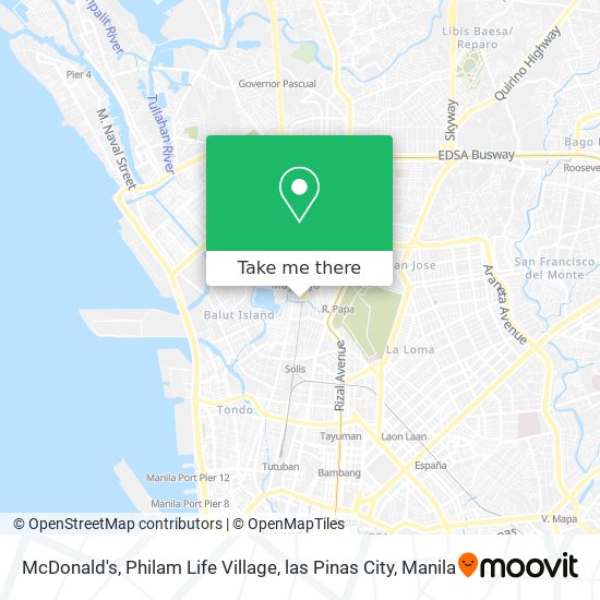 McDonald's, Philam Life Village, las Pinas City map