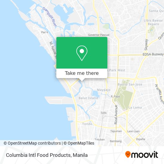 Columbia Intl Food Products map